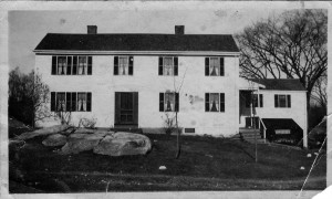 The front of the Koford house (across the street from the barn picture above).  This house, built in 1689 by Doctor Davis has a field stone foundation and when I was a kid, it still had corn cobs as insulation