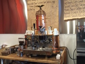 The steam / cowboy punk industrial espresso machine