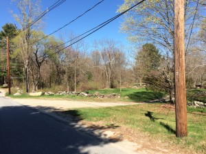 May 2, 2015 picture of the top of the driveway.  Contrasted to the old Koford photo of the same location and angle