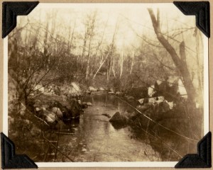 Site of Page Grist Mill on Page Brook now on French-Greenough estate