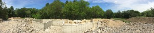 Panoramic (so double click on this to get the up close details) - foundation is in place and awaiting inspection. A very professional job!