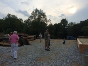 Visiting Bedford road construction site.  