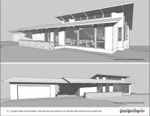 Rendering of my house from Deck after we settled on the main design principles